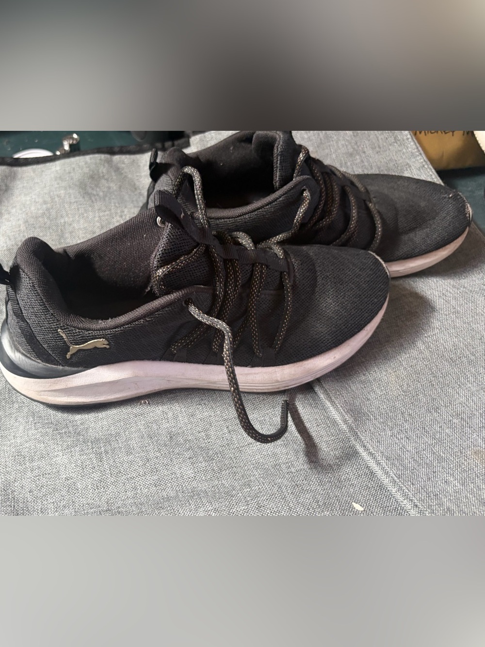 Puma Black and White Athletic Trainers